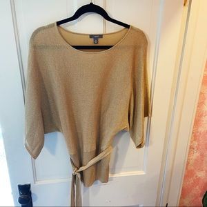 Apt. 9 Short Sleeve Gold Sweater Size Medium